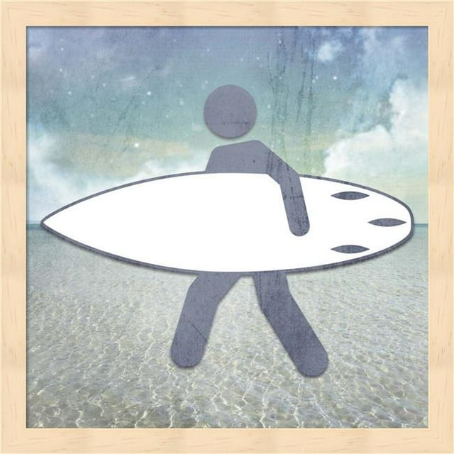 Metaverse R960126-0120000-AEAAAACAN4 13,25 x 13,25 Po Enseignes de Plage Surfer Encadrées par LightBoxJournal