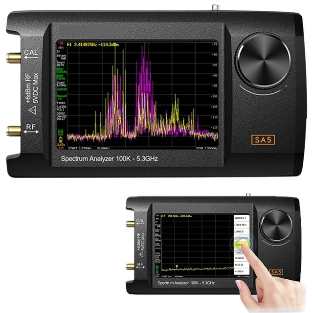 Portable Spectrum Analyzer 2-in-1 Signal Generator 4.0 Inch Frequency Analyzer 100kHz To 5.3GHz 5000mAh Battery With 32GB Card ,Easy to Use