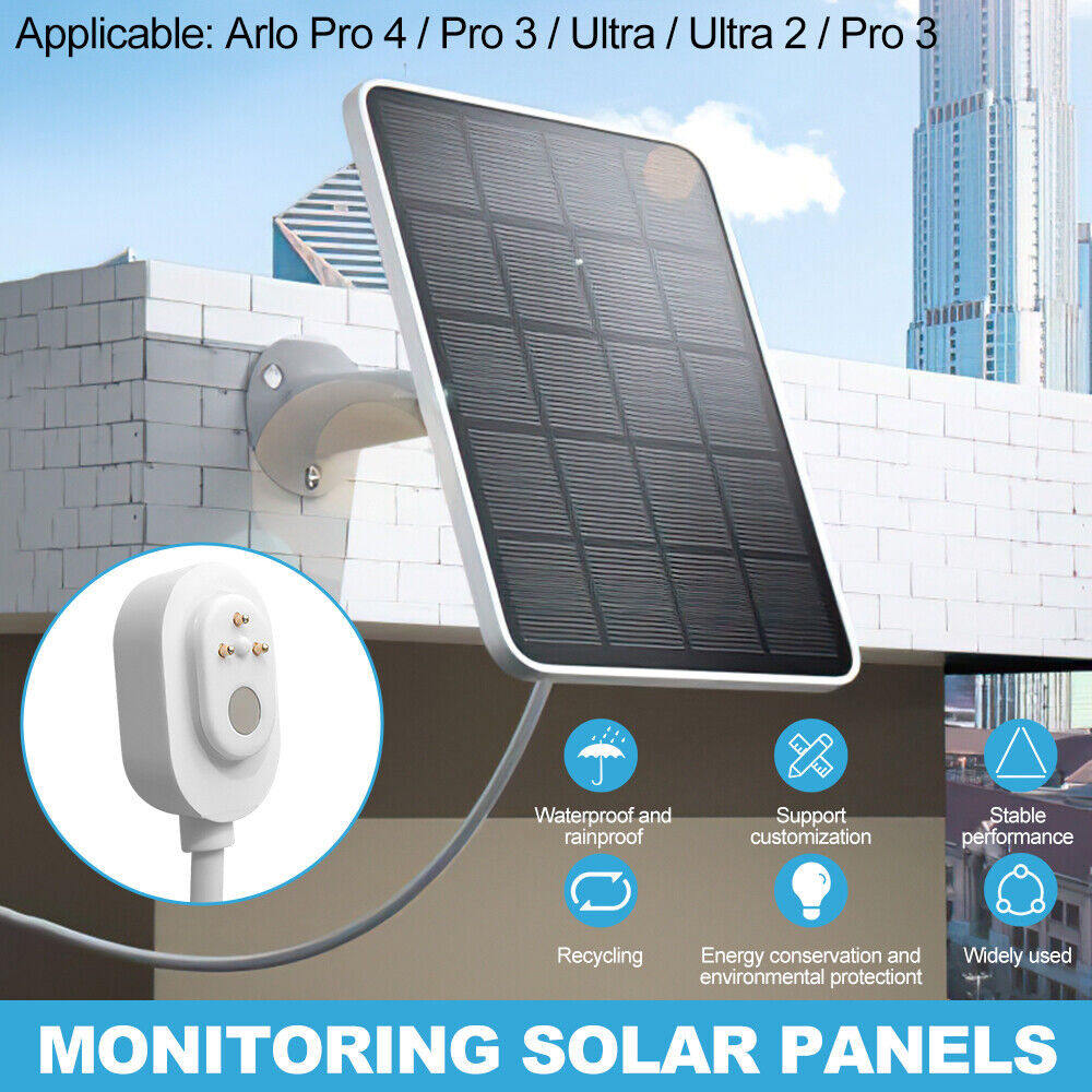Orient Boe Solar Panel Charger for Arlo Pro 4/Pro 3/Ultra/Ultra 2 Security Cameras
