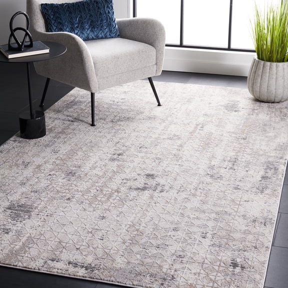 Safavieh Vogue Austin Abstract Area Rug, Gray/Ivory, 6'7" x 6'7" Square