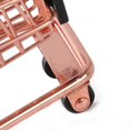 thumbnail image 1 of Shopping Cart Iron Double Layer Supermarket Handcart Shopping Utility Cart Mode Toy for Desktop Decor Ornament Golden, 1 of 4