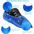 thumbnail image 3 of Shoe Covers Disposable 20 Micron Thickness Reusable Boot Covers Waterproof - Floor and Shoe Protector for Workplace, Construction, Indoor Carpets One Size House, Gardening, Travel, 3 of 8