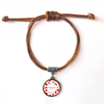 thumbnail image 1 of 4th Of July Maple Happy Canada Day Bracelet Leather Hide Rope Wristband Brown Jewelry, 1 of 3
