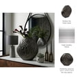 thumbnail image 6 of Sculpted Textured Metal Vase for Living Room Decor - Decorative Flower Vase for Home, Bedroom, and Office Desk Decor - Modern House Accent for Entryway Table Display - 22", Silver, 6 of 10