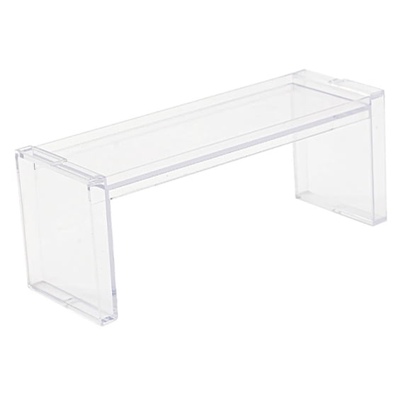Desktop Storage Shelf, Desk Storage Display Rack Plastic Sturdy Structure Prevent Deformation Space Saving Transparent for Living Room