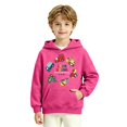 thumbnail image 2 of Coerni Girls Hoodie Cartoon Construction Truck Graphic Sweatshirt Funny Print Kids Trendy Hooded Pullover Spring Fall Casual Wear, 2 of 6