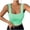 Mint Green, variant on HVOBTTY Women's Summer Fashion Comfy Solid Color Sleeveless Wide Strap Round Neck Slim Breathable Versatile Soft Sport Tank Top Mint Green, XS