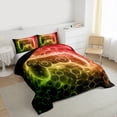 thumbnail image 3 of Manfei Boys Gaming Gamer Bedding Comforter Set 2pcs, Gradient Game Console Twin Comforter Sets, Black Gold Orange Honeycomb Bedding Set, Ultra Soft Home Decor, 3 of 8