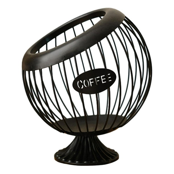 Cesta para cápsulas de café, organizador de cápsulas de espresso, cápsulas de café de gran capacidad Negro