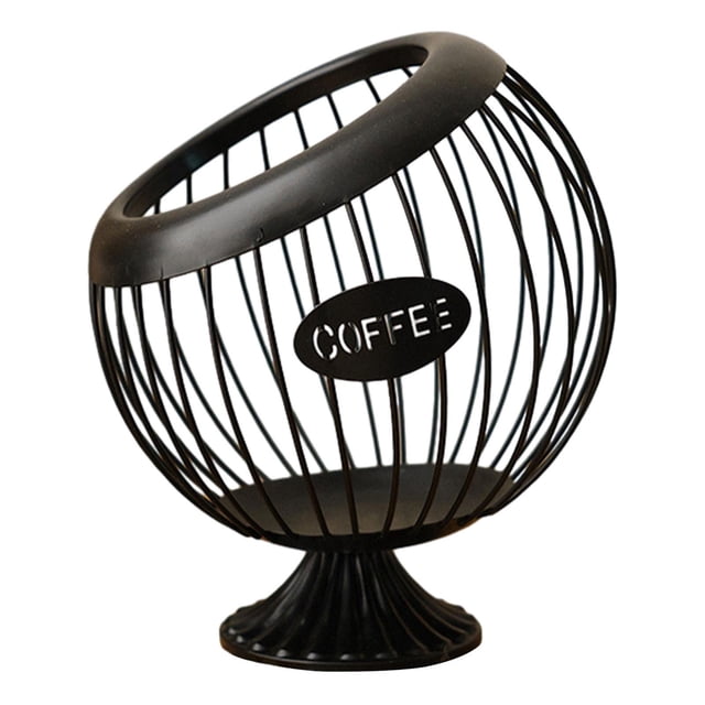 Porta cápsulas de café, organizador de almacenamiento para máxima comodidad, elegante diseño en negro.