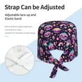 thumbnail image 3 of Easygdp cartoon Skull rainbow space Men Women Adjustable Cap Working Hat Tie Back Cap, Work Cap, 3 of 7