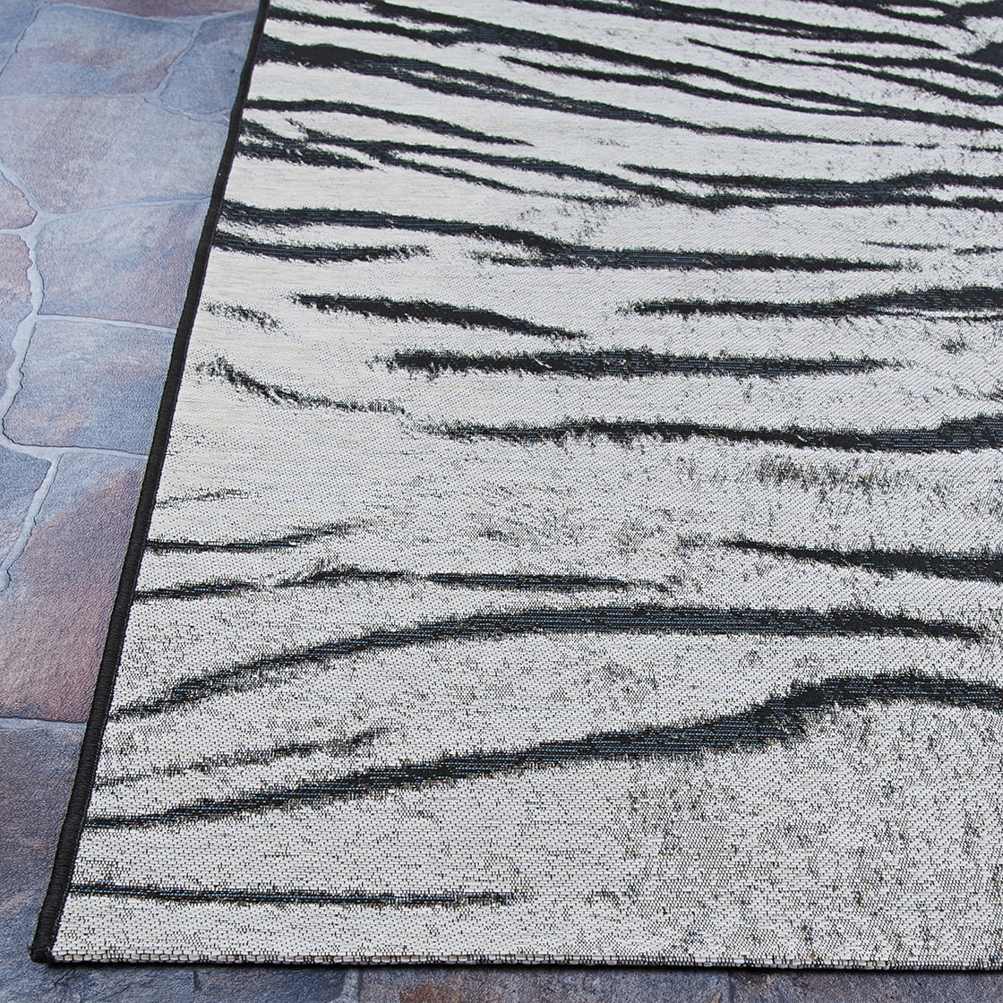 Couristan Dolce Bengal Indoor/Outdoor Area Rug, 5'3" x 7'6", Ivory