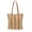 Khaki, variant on Women Stripe Straw Beach Bag Color Blocking Woven Tote Bags Large Capacity Summer Raffia Purse for Travel Shopping Work Daily Use (White)