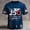 Blue-1, variant on Men's 250 Anniversary Usa Flag Print 4th of July Shirt 250th Anniversary USA Shirt, United States Marine Corps 250th Birthday Seal T-Shirt