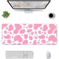 thumbnail image 2 of Pink Cow Print Gaming Mouse Pad Large XL Desk Mat Long Extended Pads Big Mousepad for Home Office Decor Accessories 31.5 X 11.8 Inch, 2 of 6