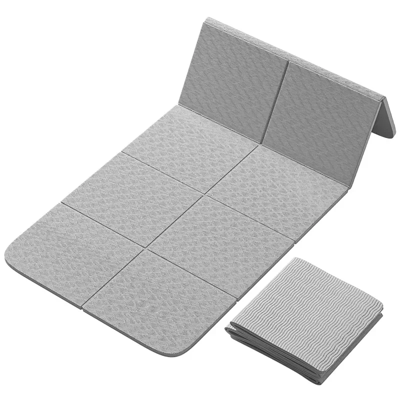 CHUNYAN Foldable Yoga Mat Eco Friendly Folding Travel Fitness Exercise Mat Double Sided Non-Slip For Yoga Pilates & Floor Workouts