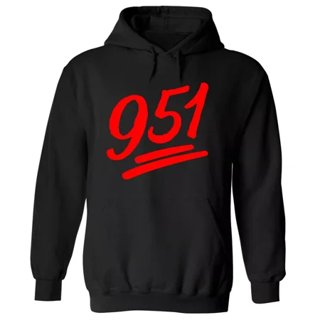 951 Area Code Hoodie Sweatshirt. 100 percent points emoji Riverside Hemet IE