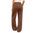 thumbnail image 4 of Fashion Women's Sports Pants Loose Wide-Leg Design, Comfortable Casual Wide-Leg Jogging Pants with Pockets for Athletic Wear and Everyday Active Lifestyle,Brown,L, 4 of 4
