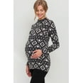 thumbnail image 2 of Mock Neck Geo Print Maternity Top, 2 of 3
