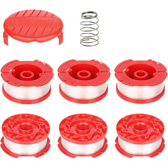 CMZST065 Weed Eater String Trimmer Spool Line 0.065" 30Ft for Craftsman CMCST900, CMCST910, CMESTA900, CMESTE920, CMCST98020 Cap Model CMZST120SC(6 Spool 1 Cap 1 Spring)