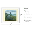 thumbnail image 2 of Oostzijdse Mill along the River Gein by Moonlight Amsterdam - From an Original Color Painting by Piet Mondrian c.1903 - Fine Art Rolled Canvas Print 16in x 20in, 2 of 4