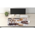 thumbnail image 2 of Chocolate Computer Mouse Pad, Messy Cup with Hot Chocolate Whipped Cream Marshmallows Chocolate Chip Cookies, Rectangle Non-Slip Rubber Mousepad Large, 31" x 12" Gaming Size, Multicolor, by Ambesonne, 2 of 2