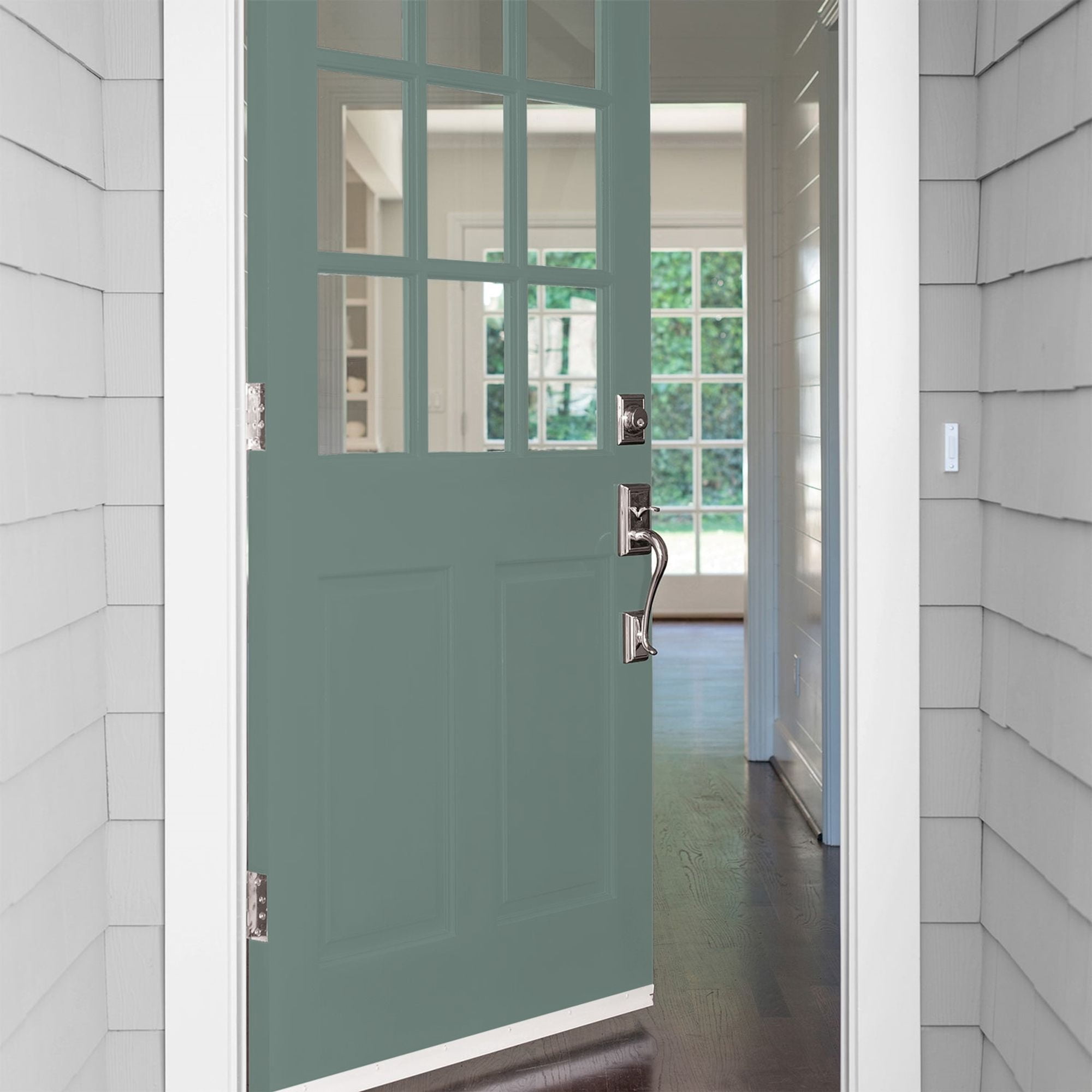 Glidden High Endurance Plus Dwarf Spruce Semi Gloss Exterior Paint and Primer, 1 Quart