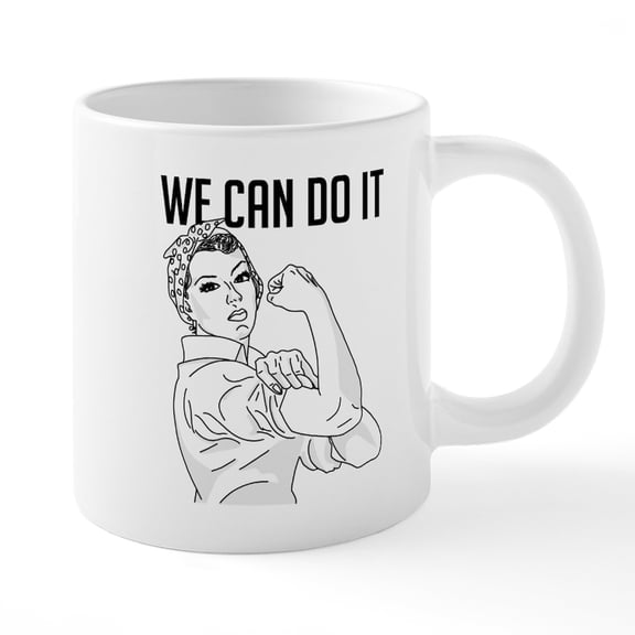 CafePress - Rosie The Riveter We Can - 20 Oz White Ceramic Mega Mug