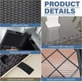 thumbnail image 3 of Kullavik Patio Furniture Set Sofa 6-Piece Wicker PE Rattan Sectional Sofa Set, Outdoor Furniture Patio Conversation Sofa Set with Glass Coffee Table, Sand, 3 of 6