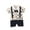 White, variant on EnJoCho Spring Bodysuit for Toddler Baby Boys Button Bow Tie Gentleman Romper Jumpsuits Clothes Trendy Bodysuit for Little Baby Toddler Kids