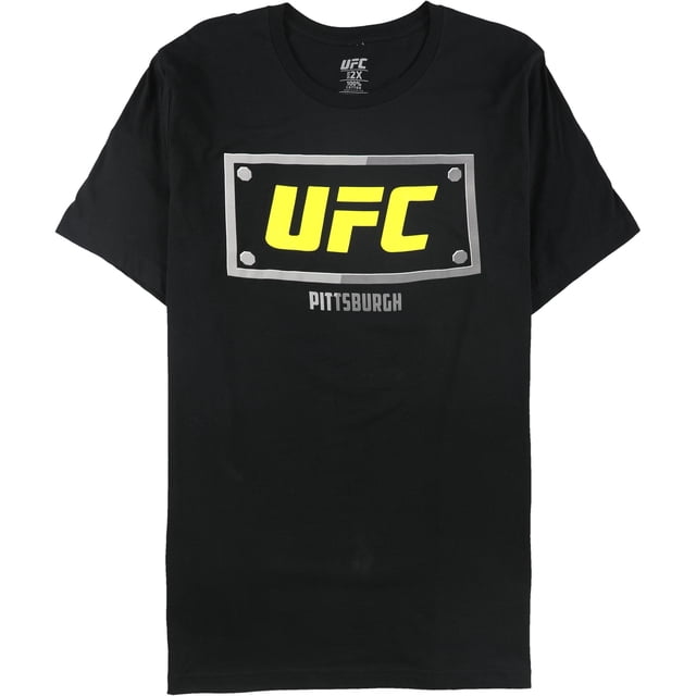 UFC T-Shirt Graphique pour Hommes Pittsburgh Steel City Bolt, Noir, XX-Grand