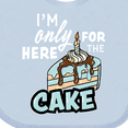 thumbnail image 4 of Inktastic Im Only Here for the Cake with Cake Slice Illustration Boys Baby Bib, 4 of 4