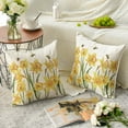 thumbnail image 5 of Daffodils Spring Throw Pillow Cover Set of 2, 18 x 18 Inch Spring Summer Flower Cushion Case for Sofa Couch, 5 of 6