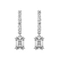 thumbnail image 3 of Diamond Dangle Earring | 4 Carat IGI Certified Emerald Shape Lab Grown Diamond | 14K White Gold | Anaisa Dangling Lab Diamond Earrings | Prong Setting | FG-VS1-VS2 Quality | Friendly Diamonds, 3 of 6