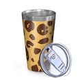 thumbnail image 2 of 16oz Tumblers Yellow and Brown Of Leopard Print Stainless Steel Vacuum Insulated Double Wall Travel Tumbler Cups Mug with Lid and Straw,Cleaning Brush for Coffee,Tea, 2 of 4