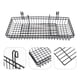 thumbnail image 3 of cestas de almacenamiento de alambre de metal para colgar en la pared, organizador de pared con rejilla negra, estante de malla de alambre para cocina y sala de estar, 3 of 7
