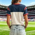 thumbnail image 4 of Women's Summer Tops 2026 Soccer Cup V Neck Short Sleeve Fan Wear USA Soccer Jersey American Flag Football Graphic Tees, 4 of 4