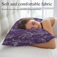 thumbnail image 5 of Purple Botanical Throw Pillow Cover 16 x 24 Inch Decorative Pillow Cover Vintage Floral Plants Branch Lumbar Pillowcase Seasonal Rectangle Cushion Case for Couch Sofa Bed Living Room, 5 of 9