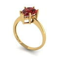thumbnail image 2 of Solitaire Engagement Ring for Women - 2ct Natural Garnet in 18K Yellow Gold Promise Ring, 2 of 6