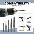 thumbnail image 4 of Screw Extractor Set,10 Pcs Screw Extractor,1/4inch Hex Shank Broken Screw Extractor,Screw Remover & Extractor Bit Set, 4 of 8