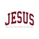 thumbnail image 2 of Jesus Letter Crewneck T-Shirt – Vintage Design, Perfect for Christian Men, 2 of 7