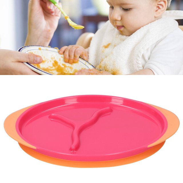 Platos para niños, platos de alimentación para bebés, utensilios para niños pequeños, suministros de alimentación para niños pequeños, materiales ecológicos