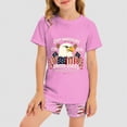 thumbnail image 3 of HCNTES Baby Boy's Outfit Independence Day Theme Cartoon Print Shorts For Litte Girls Casual Outdoor Wear 2 Piece Summer Set For Kids 2T 3T 4T(H03-Pink,5-6 Years), 3 of 7