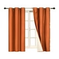 thumbnail image 6 of K92 Room Darkening 1 Panel Brick Color Lined Blackout Window Curtain Top Bronze Grommets 84" Length for bedroom décor, 6 of 6