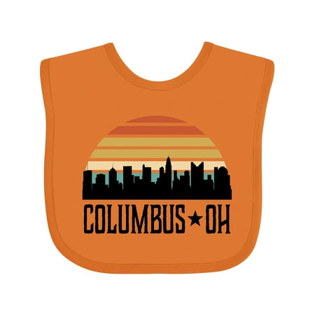 

Inktastic Columbus Ohio Skyline Vintage Gift Baby Boy or Baby Girl Bib