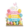 thumbnail image 3 of CoreLiving Easter Tabletop Decorations Colorful Rustic Bunny Wooden Block Signs for Tiered Tray Farmhouse Happy Easter Centerpiece Decor for Home Kitchen Office Party, 3 of 9