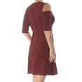 thumbnail image 5 of bar III Womens Cutout A-line Dress, Brown, Large, 5 of 5