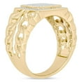 thumbnail image 2 of Pompeii 1/3Ct TW Diamond Men's Chain Cuban Link Ring 10k Yellow Gold 9mm Wide (G/H,I2-I3), 2 of 4