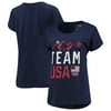 Women's Navy Team USA Mountain Top Scoop Neck T-Shirt