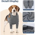 thumbnail image 2 of Post-Surgery Recovery Suit for Dogs Long-Sleeve Surgical Gown Soft, Breathable Pet Pajamas Prevents Hair Loss and Licking of Wounds Adjustable Pants Prevents Licking of Wounds【 2XL(30.31"35.43") 】, 2 of 7